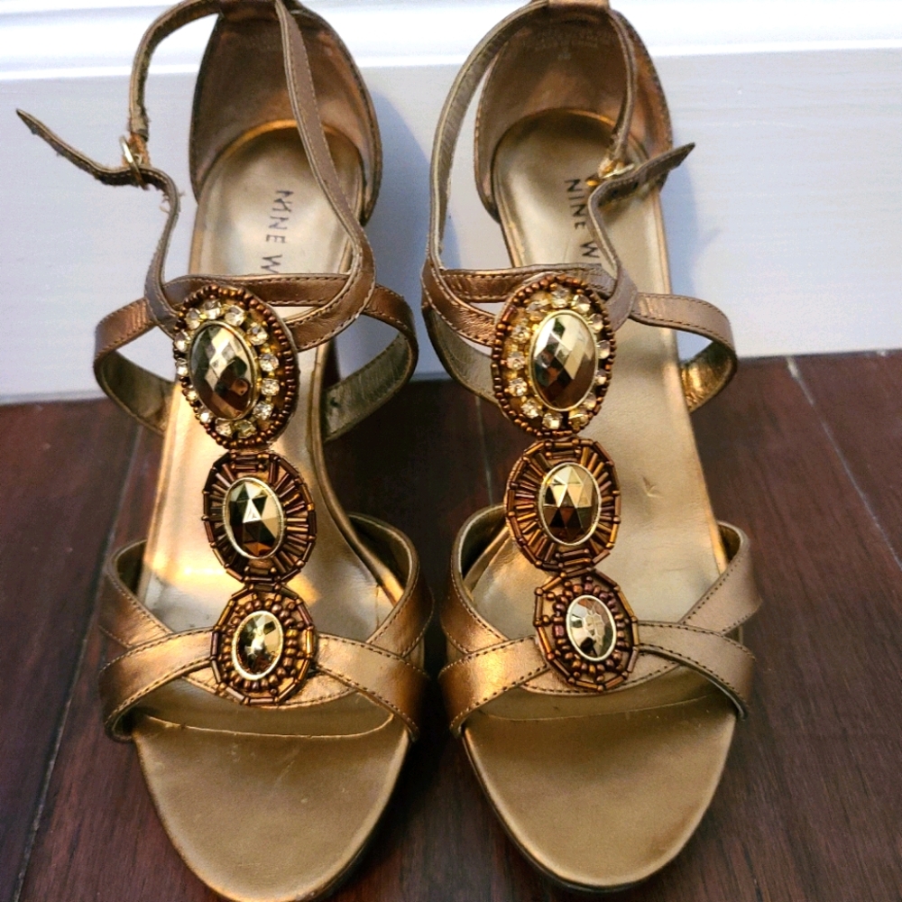 Metallic Bronze heels